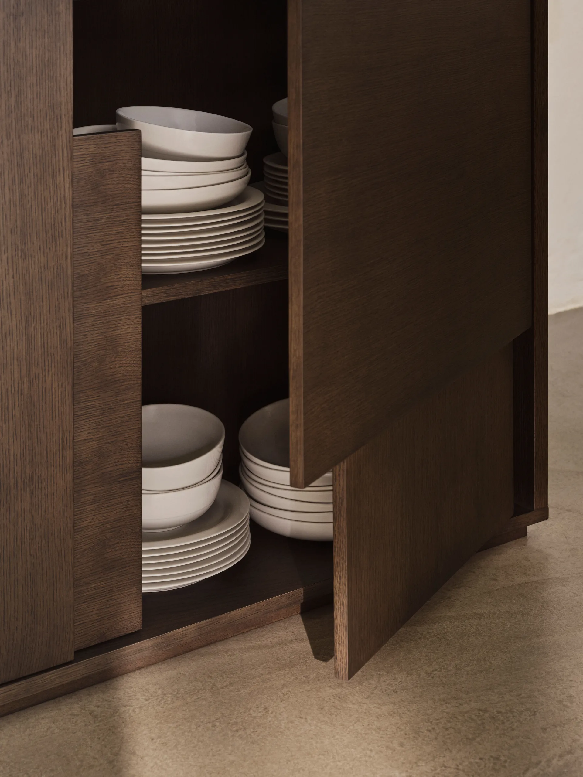 Layer sideboard, Dark oak, 120x110, with legs Design House Stockholm