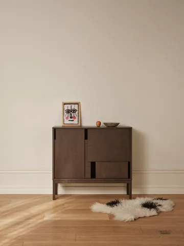 Layer sideboard - Dark oak, 120x110, with legs - Design House Stockholm