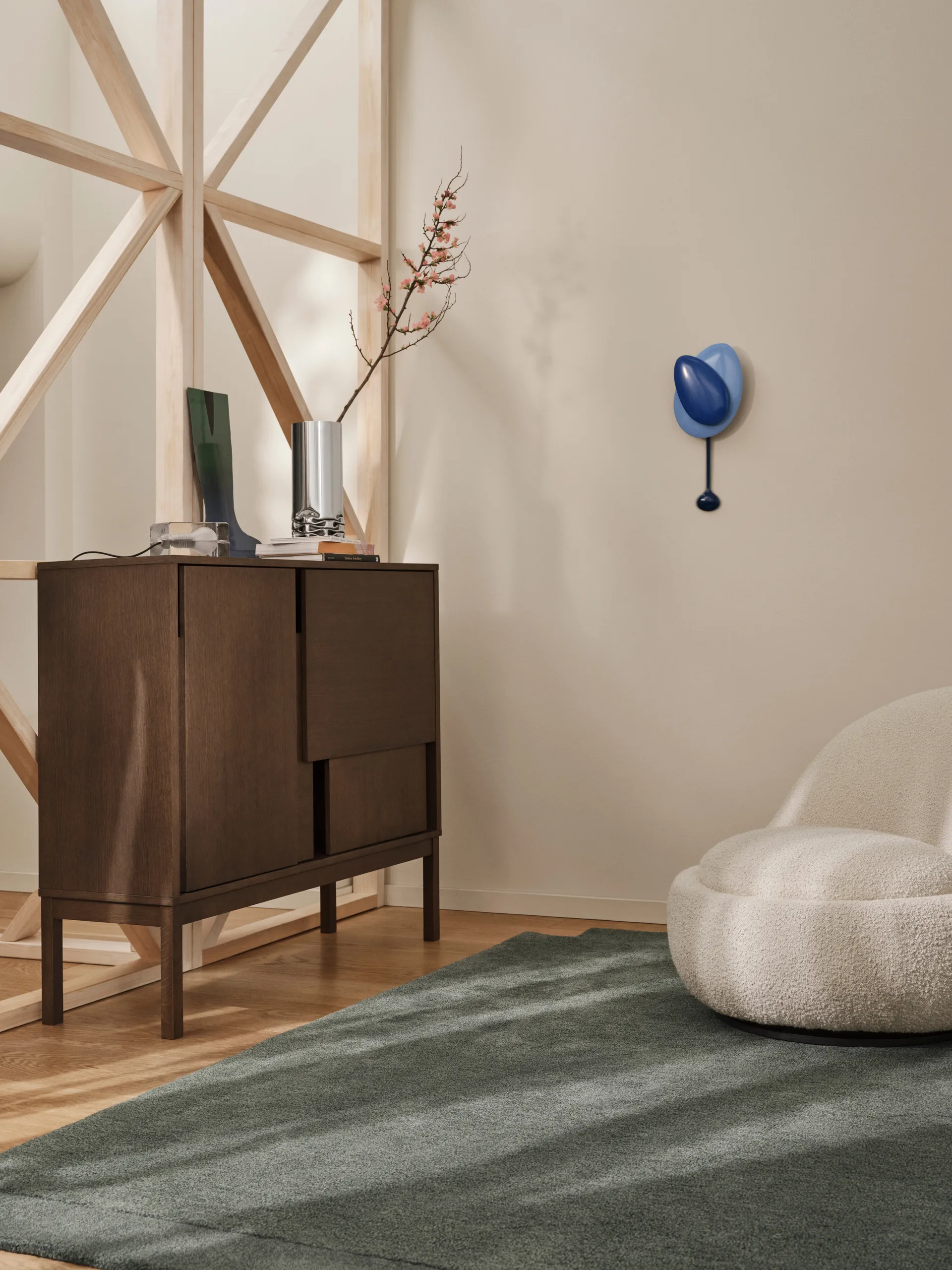 Layer sideboard, Dark oak, 120x110, with legs Design House Stockholm