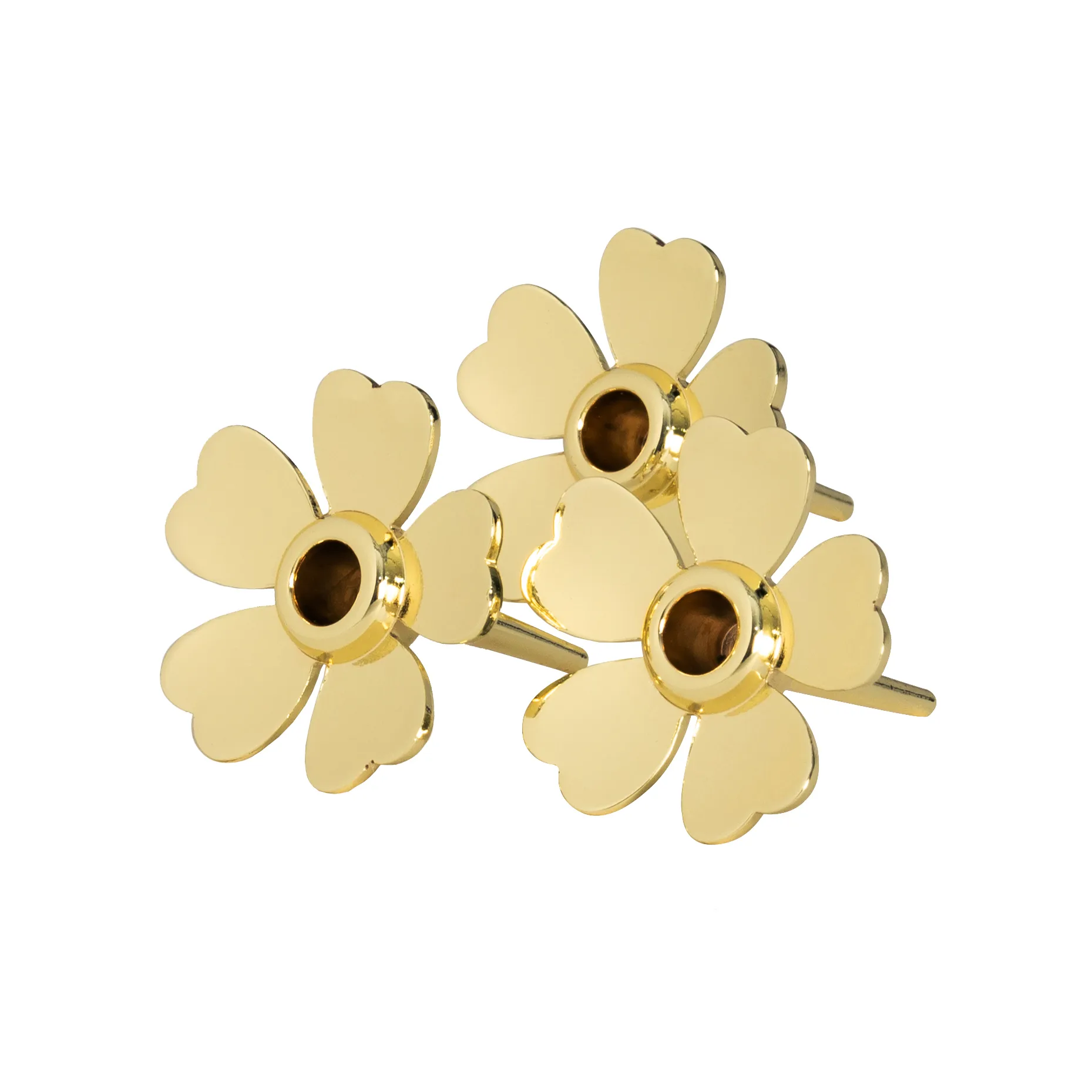 Me to You candle holder 3-pack, Gold Design House Stockholm