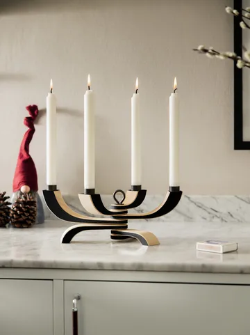 Nordic Light candleholder 4 arms - black - Design House Stockholm