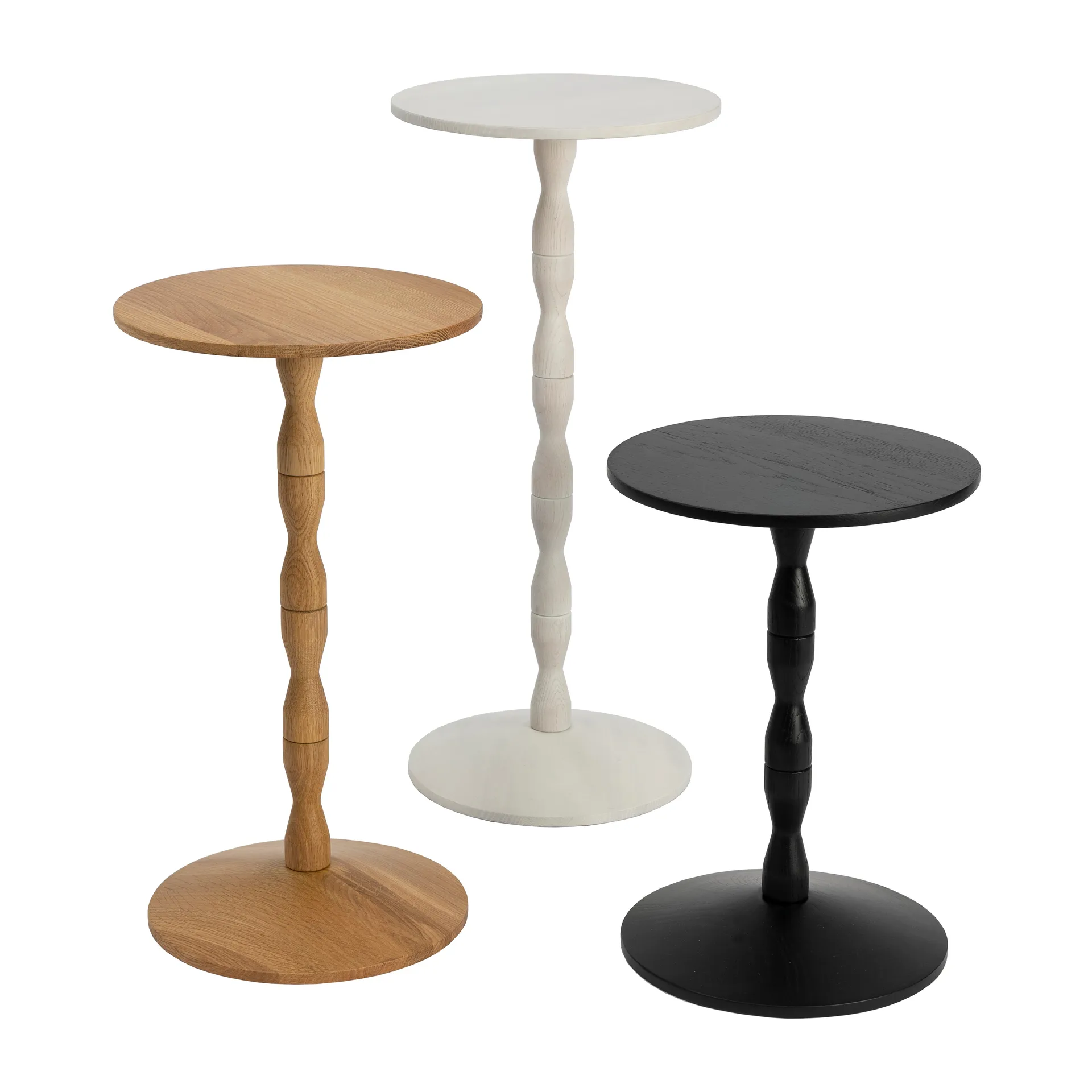 Pedestal table Ø31x67.5 cm, Stained white grey Design House Stockholm