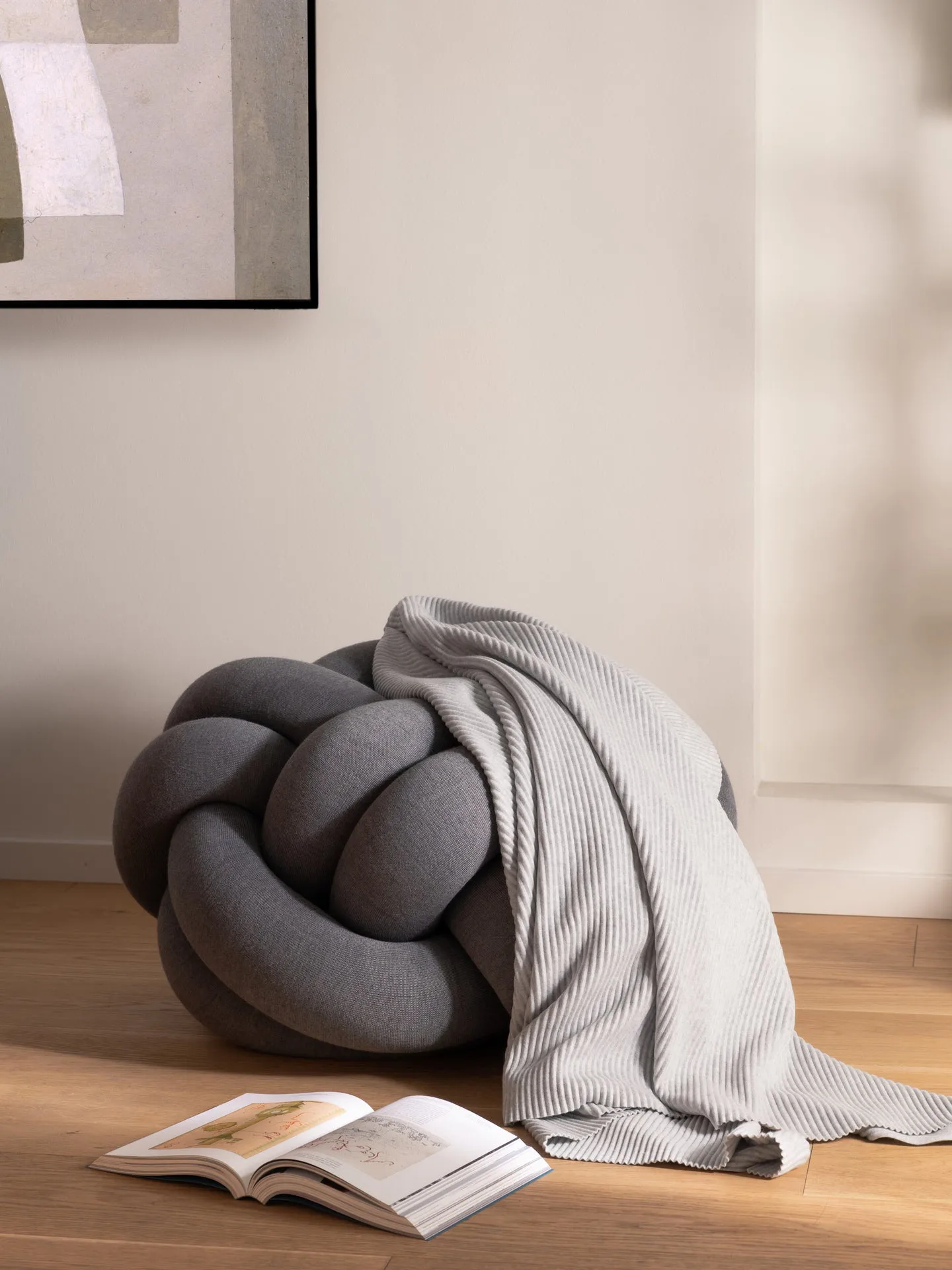 Pleece throw 140x160 cm, Light grey Design House Stockholm