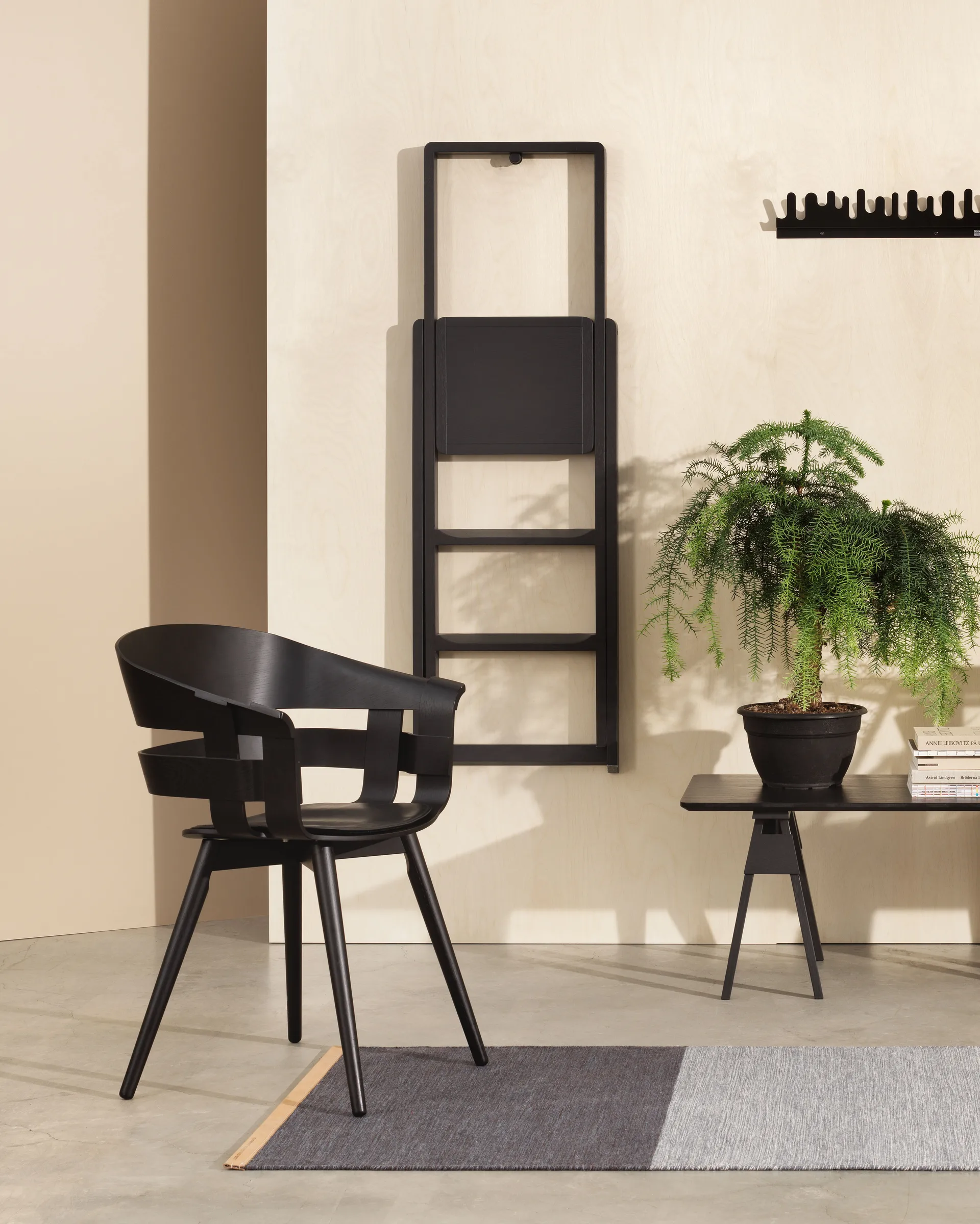 Step ladder, Black-stained Design House Stockholm