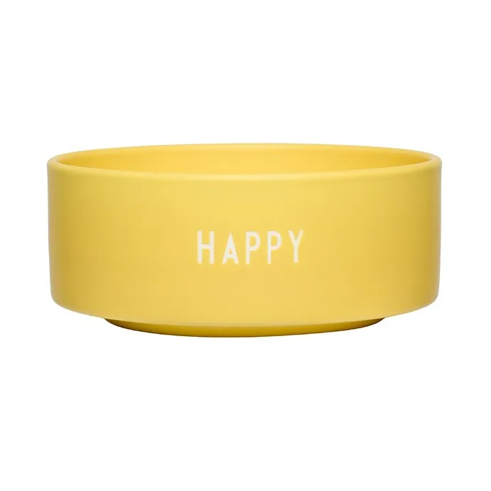 Design Letters candy bowl Ø12 cm, Yellow Design Letters