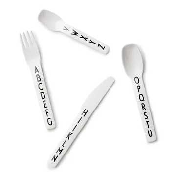 Design Letters children's cutlery melamine - 4 pieces - Design Letters