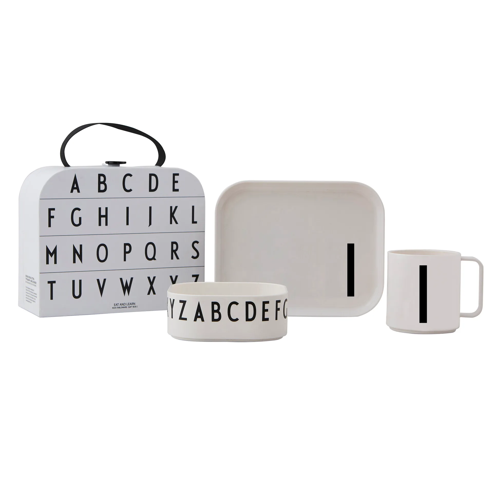 Design Letters children's dinnerware set, I Design Letters