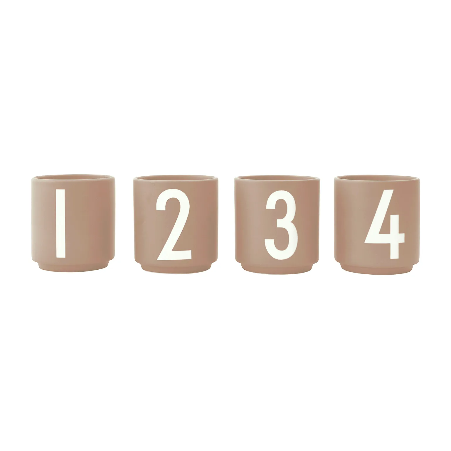 Design Letters espresso cup 4-pack, Beige Design Letters