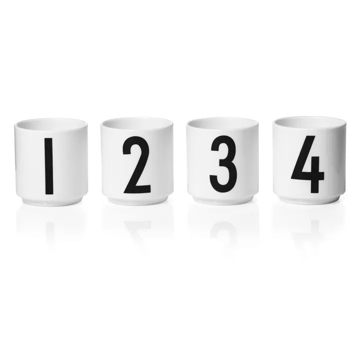 Design Letters espresso cup 4-pack - White - Design Letters