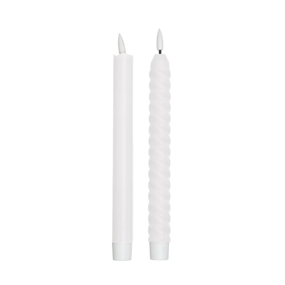 Design Letters LED candle 2-pack, Off White Design Letters