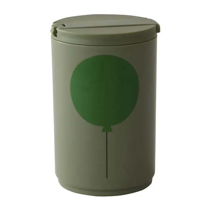 Design Letters thermos mug with straw 33 cl - Forest green - Design Letters