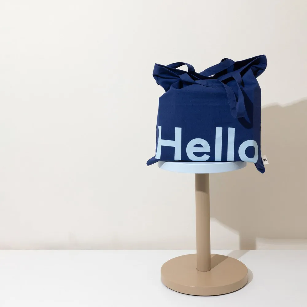 Design Letters Tote bag, Hello-dark blue Design Letters