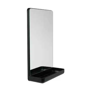 Design Letters Wall-mounted mirror with shelf - Black - Design Letters