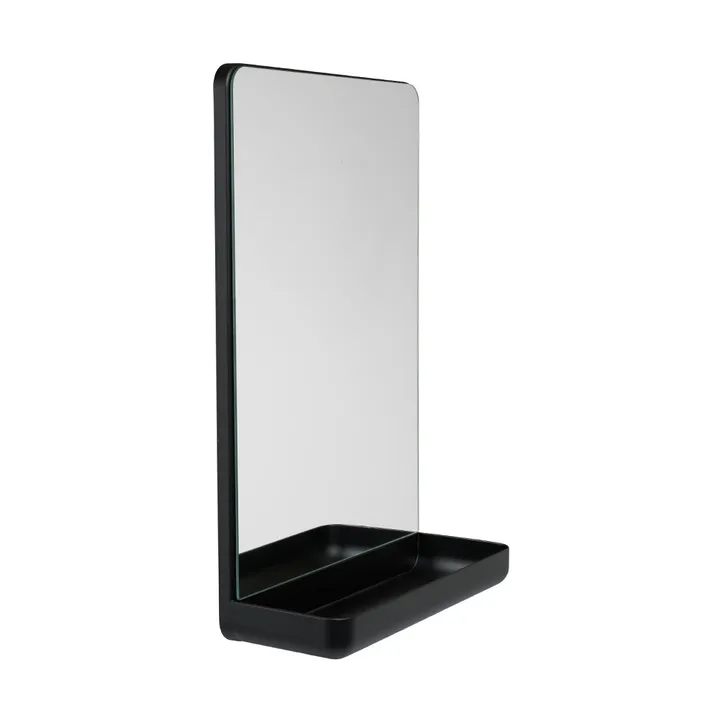 Design Letters Wall-mounted mirror with shelf - Black - Design Letters