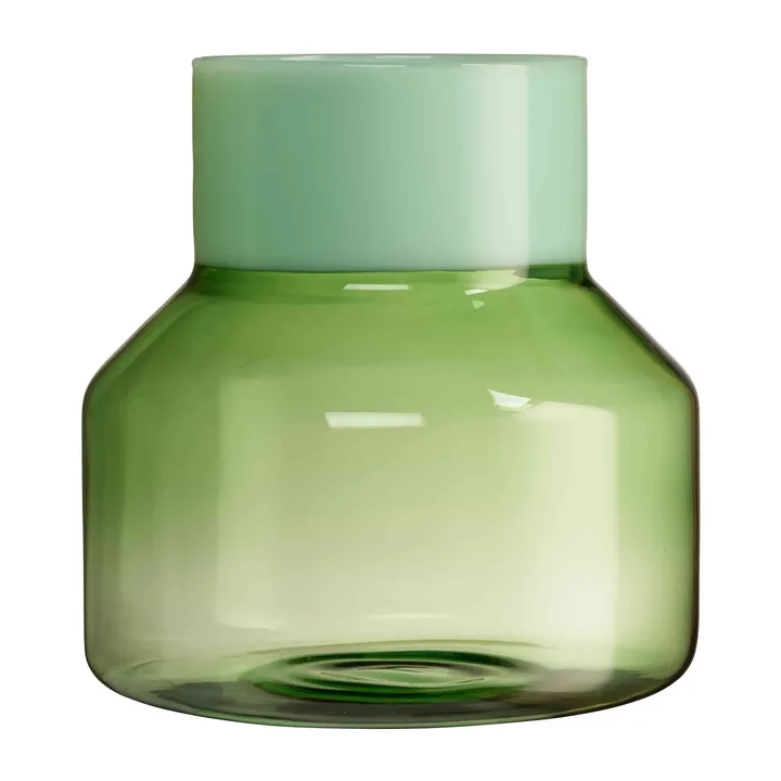 Generous vase large Ø16.5 cm - Milky green-green - Design Letters