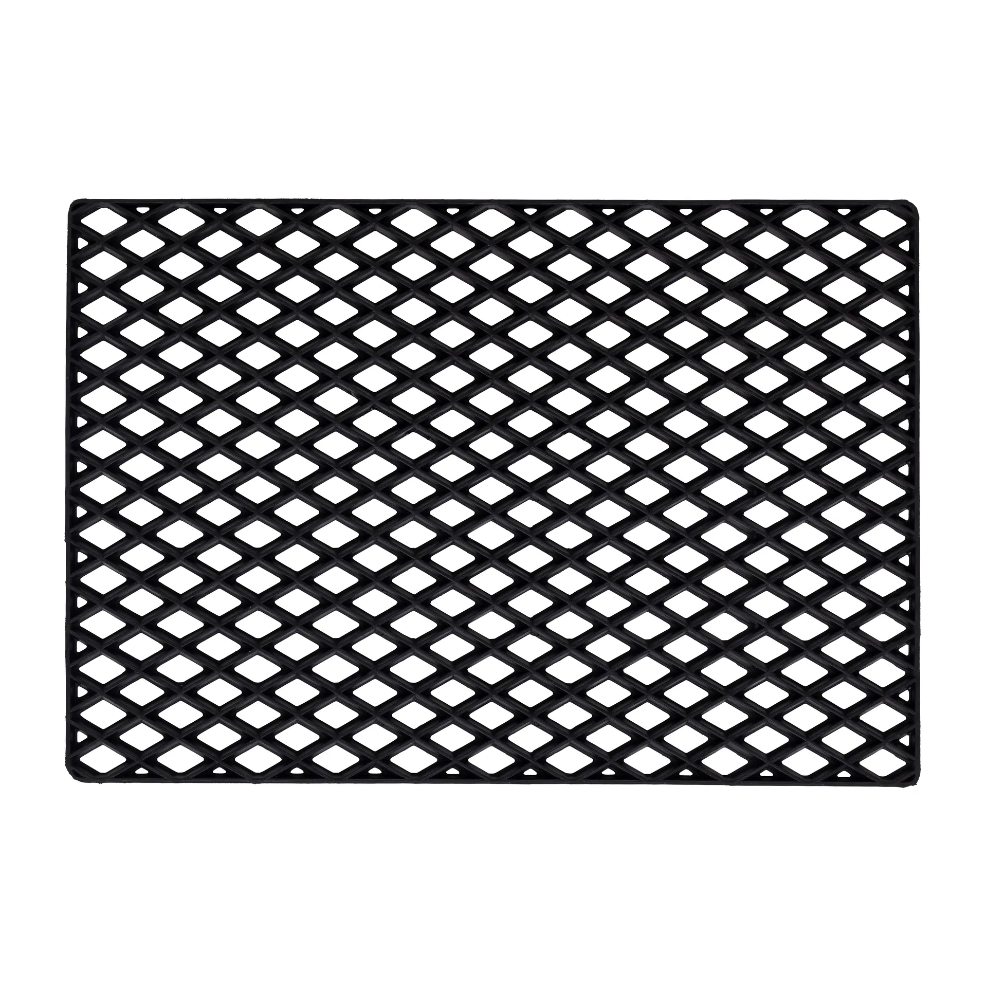 Black grid doormat, 45x75 cm Dixie