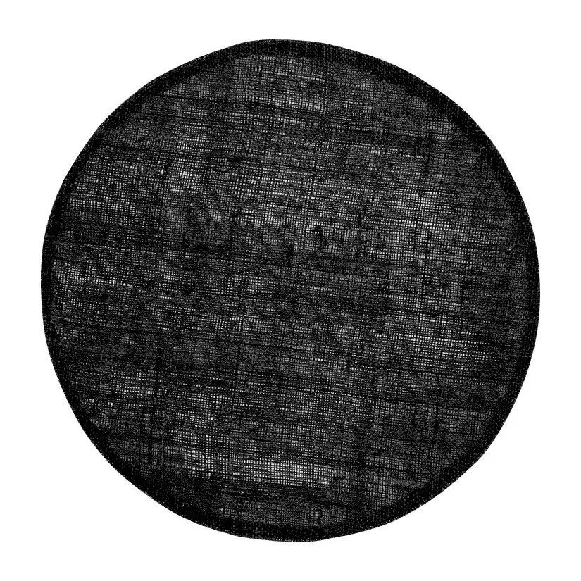 Dixie linen placemat round, black Dixie