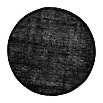 Dixie linen placemat round - black - Dixie