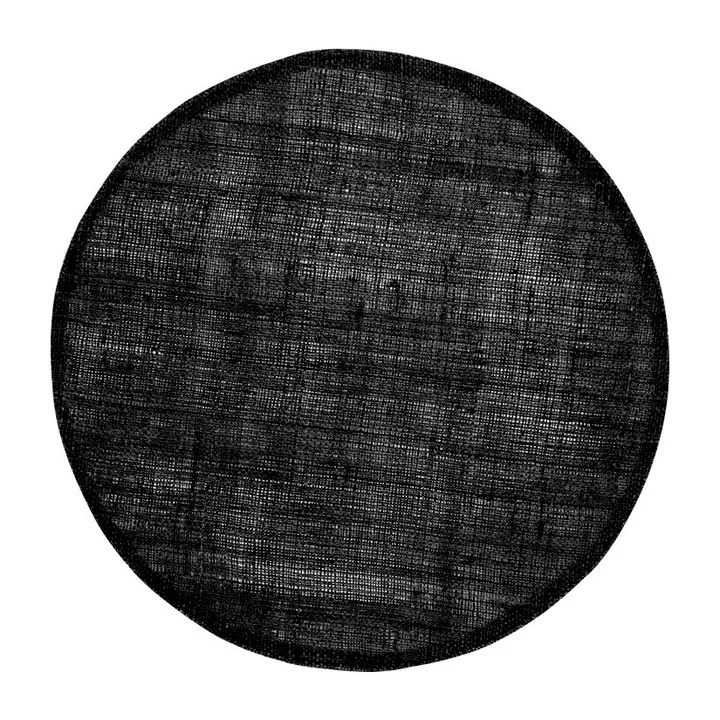 Dixie linen placemat round - black - Dixie