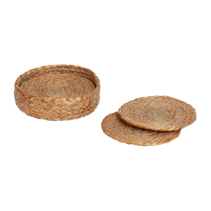 Elin coaster Ø10.5 cm 6-pack - Natural - Dixie