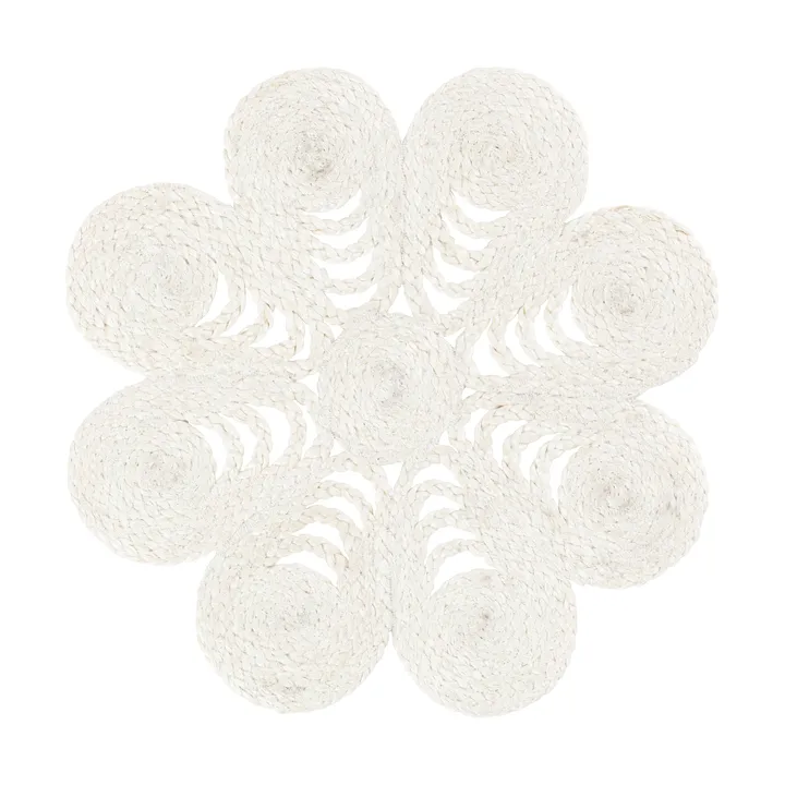 Elin placemat anemone Ø40 cm - White - Dixie