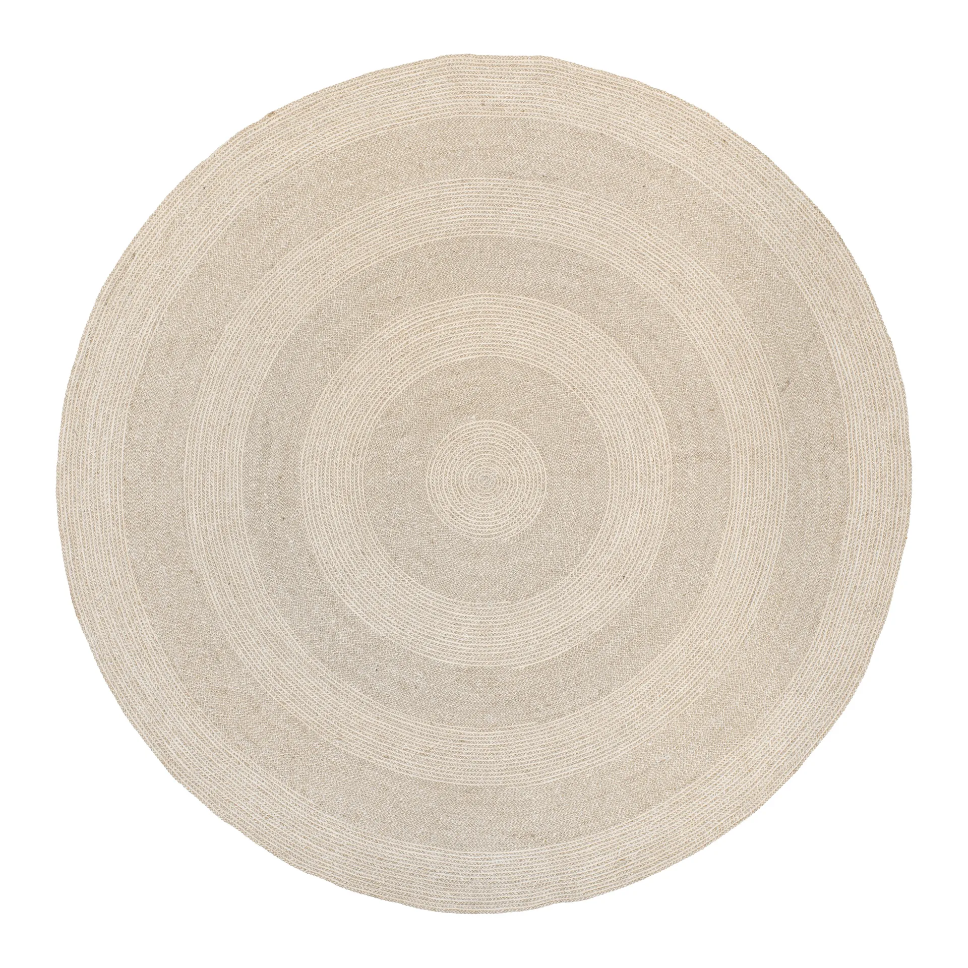 Ella jute rug Ø150 cm, White-nature Dixie