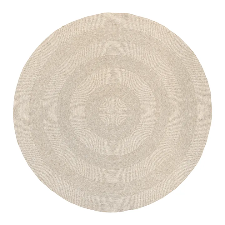 Ella jute rug Ø150 cm - White-nature - Dixie
