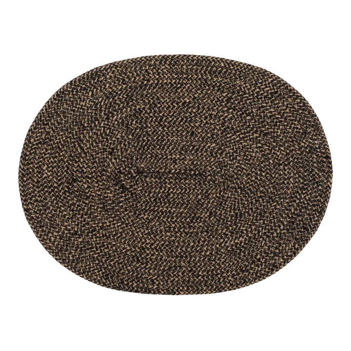 Ella placemat oval - black - Dixie