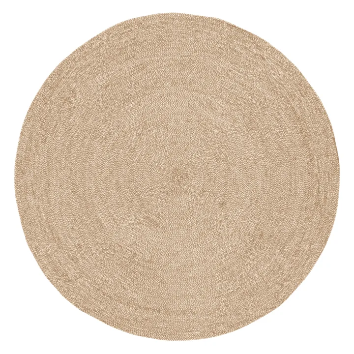 Ella rug Ø125 cm - White-nature - Dixie