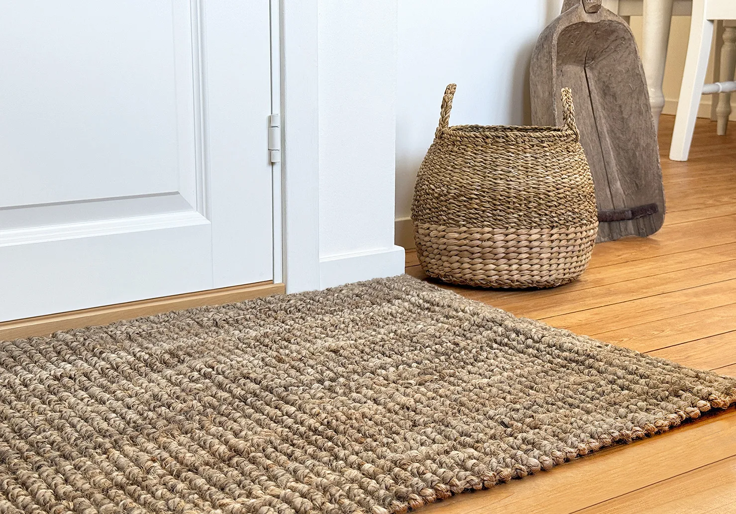 Esther storage basket with handle 2-pack, Natural Dixie