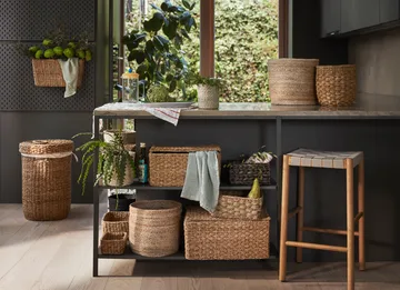 Esther wall mounted storage box 40x16x22 cm - Natural - Dixie