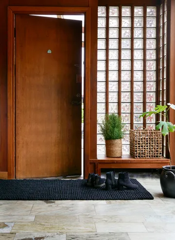 Jute door mat black - 80x180 cm - Dixie