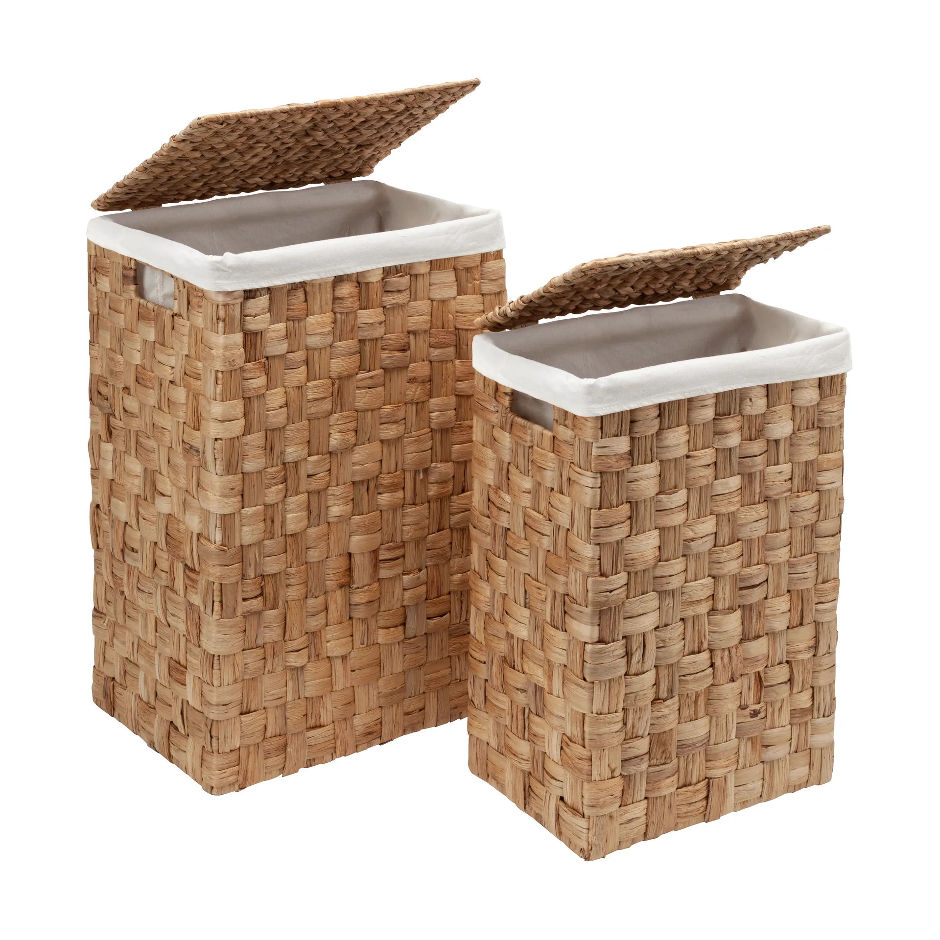 Lily rectangular laundry basket, 2 pieces, Natural Dixie