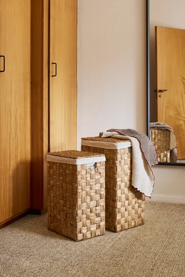Lily rectangular laundry basket, 2 pieces - Natural - Dixie