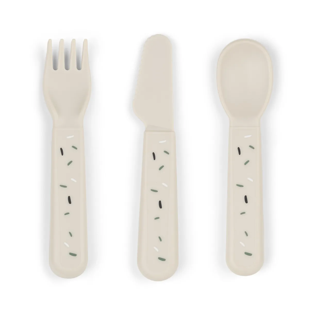 Confetti Foodie Cutlery Set 3 Pieces, Sand Done by deer