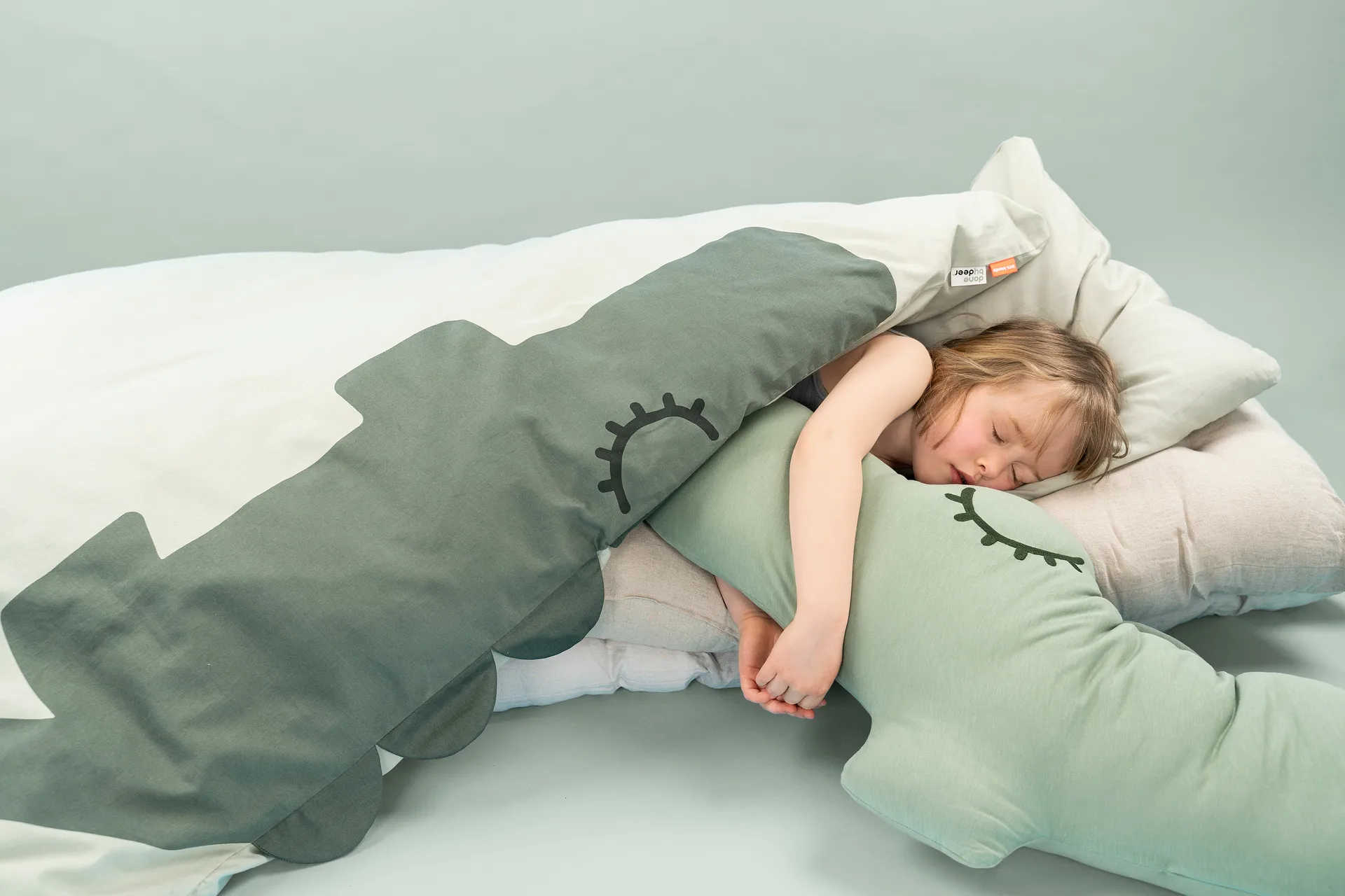 Croco body pillow 36x150 cm, Green Done by deer