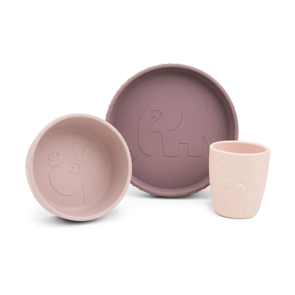 Deer Friends Stick&Stay kids dinner set 3 pieces, Powder Done by deer