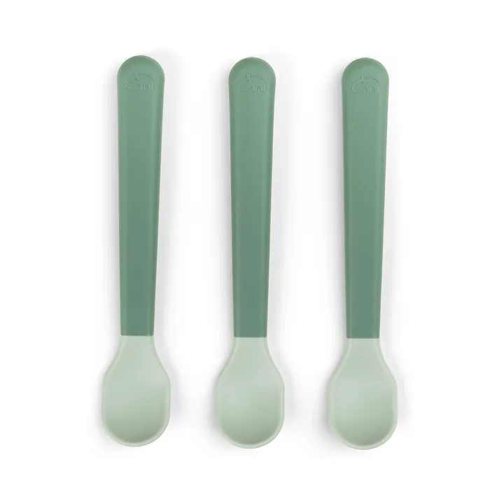 Easy-grip foodie spoon 3-pack - Green - Done by deer