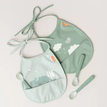Easy-grip foodie spoon 3-pack - Green - Done by deer