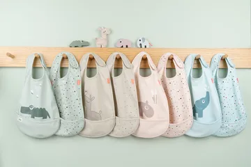 Ozzo bibs with Velcro 2-pack - Powder - Done by deer