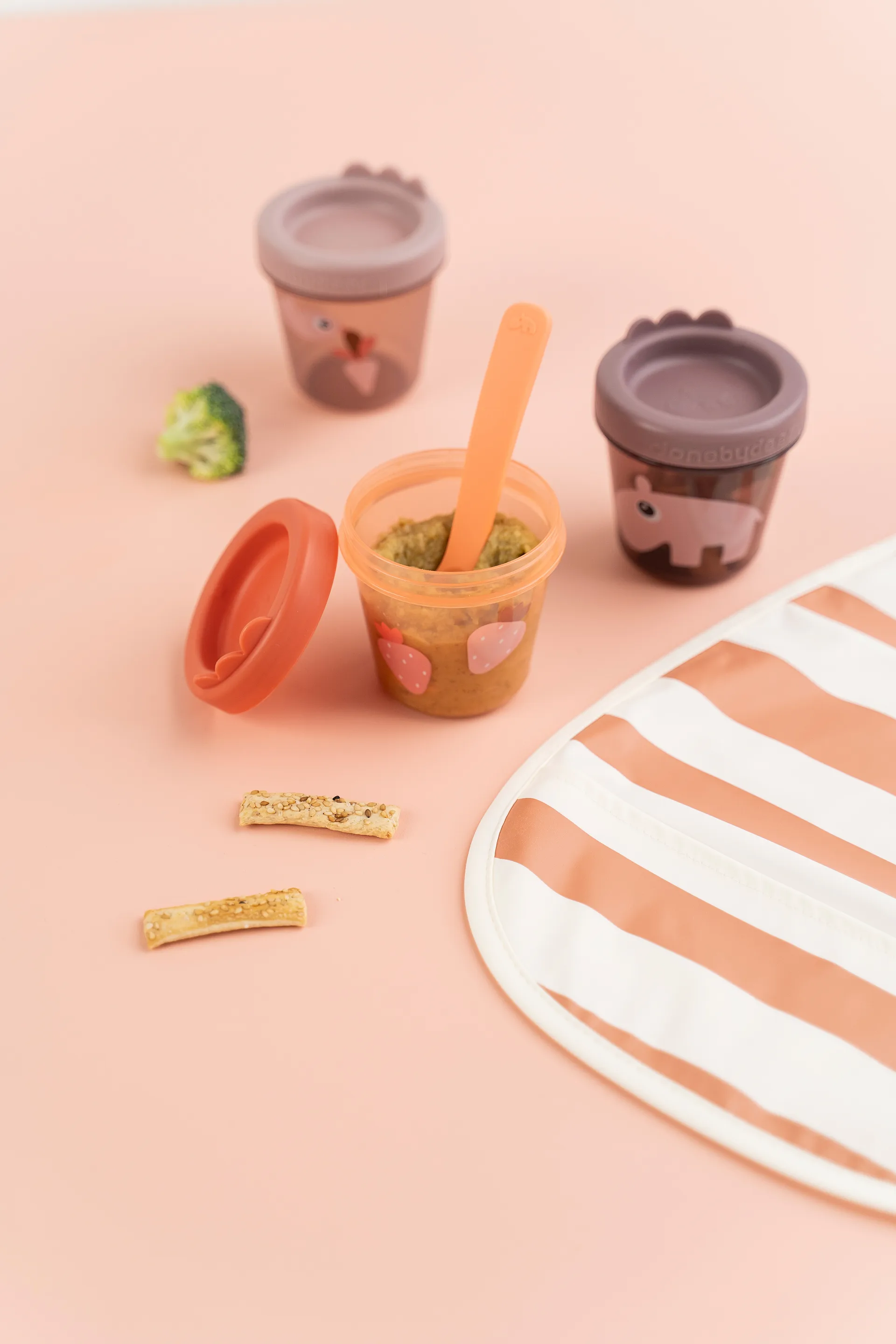 Ozzo lunch box 3-pack, Powder Done by deer