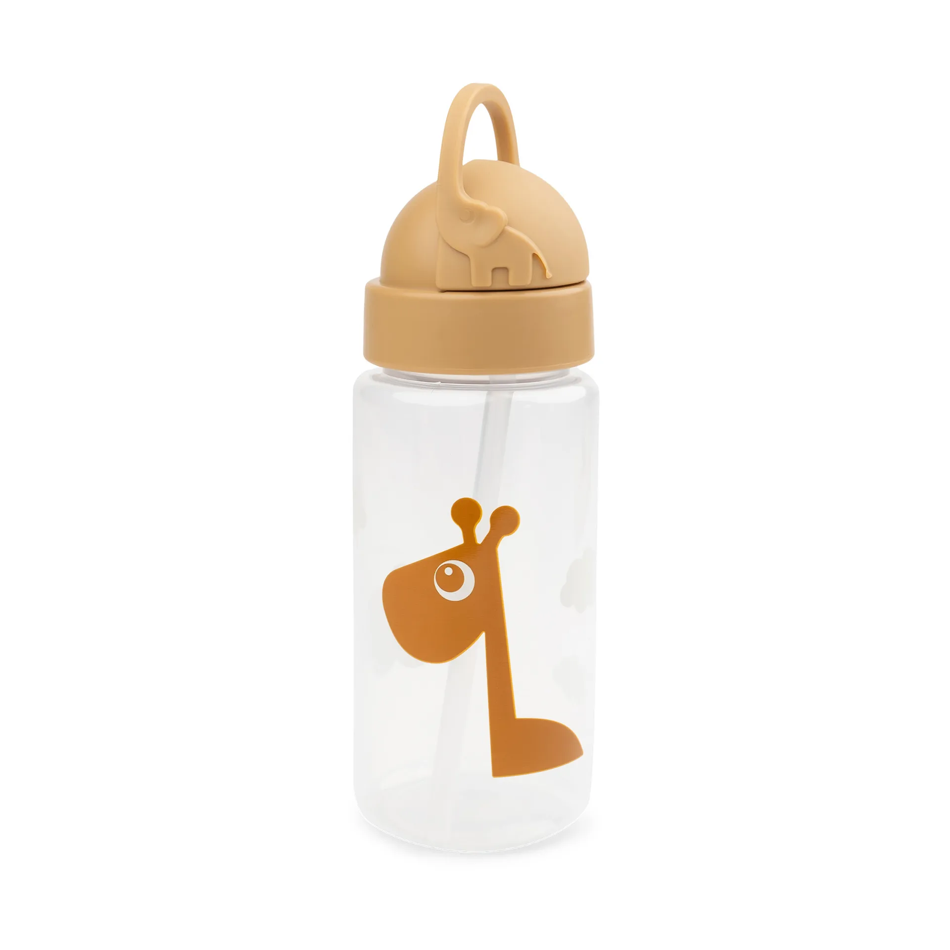 Raffi bottle with straw, Mustard Done by deer