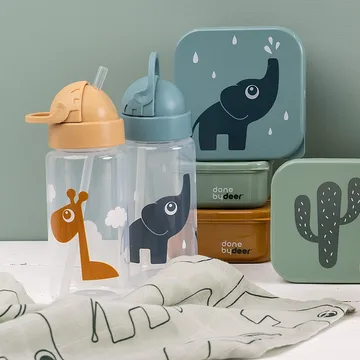 Raffi bottle with straw - Mustard - Done by deer