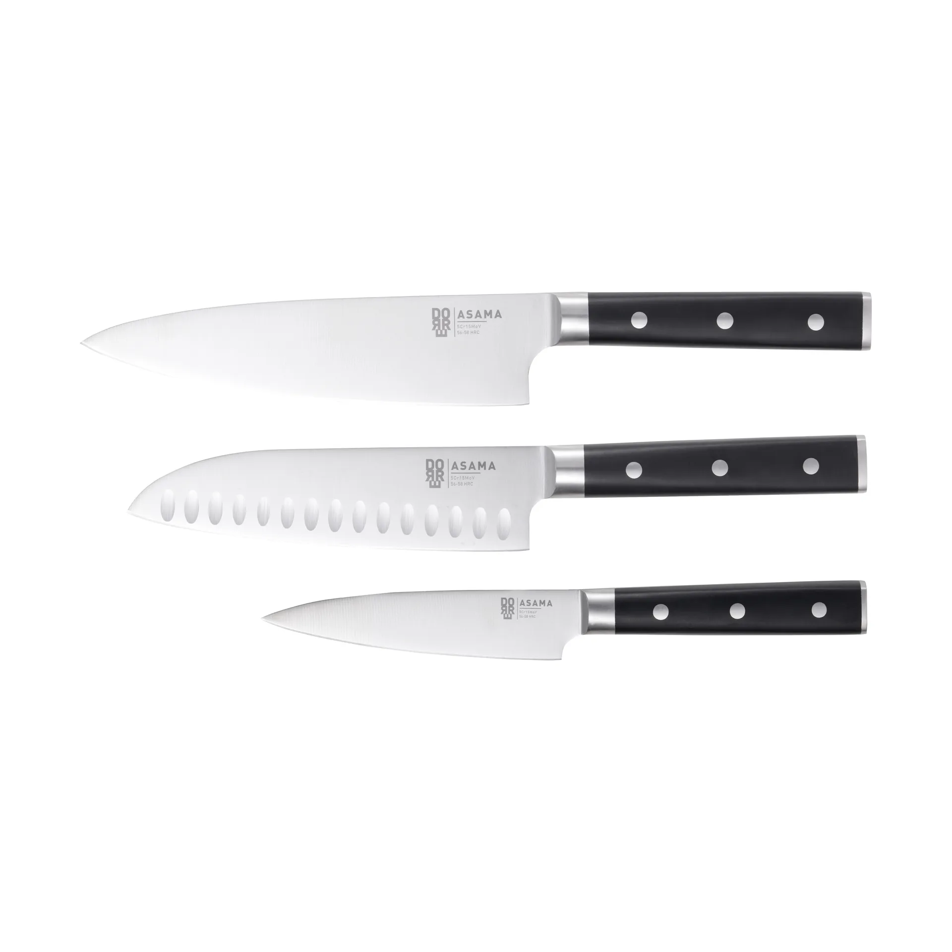 Asama knife set, Stainless steel, 3 pieces Dorre