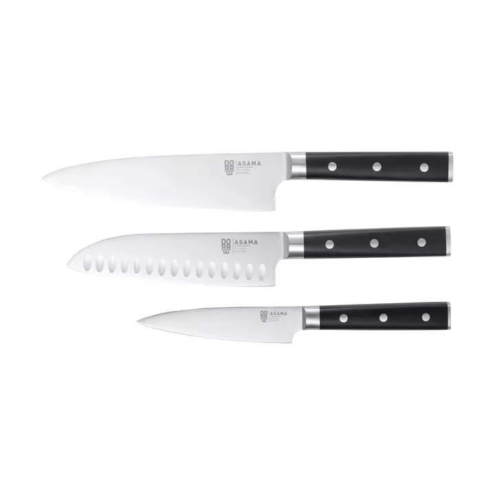 Asama knife set - Stainless steel, 3 pieces - Dorre