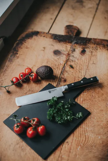 Asama Nakiri vegetable chopper - Stainless steel, black, 31 cm - Dorre