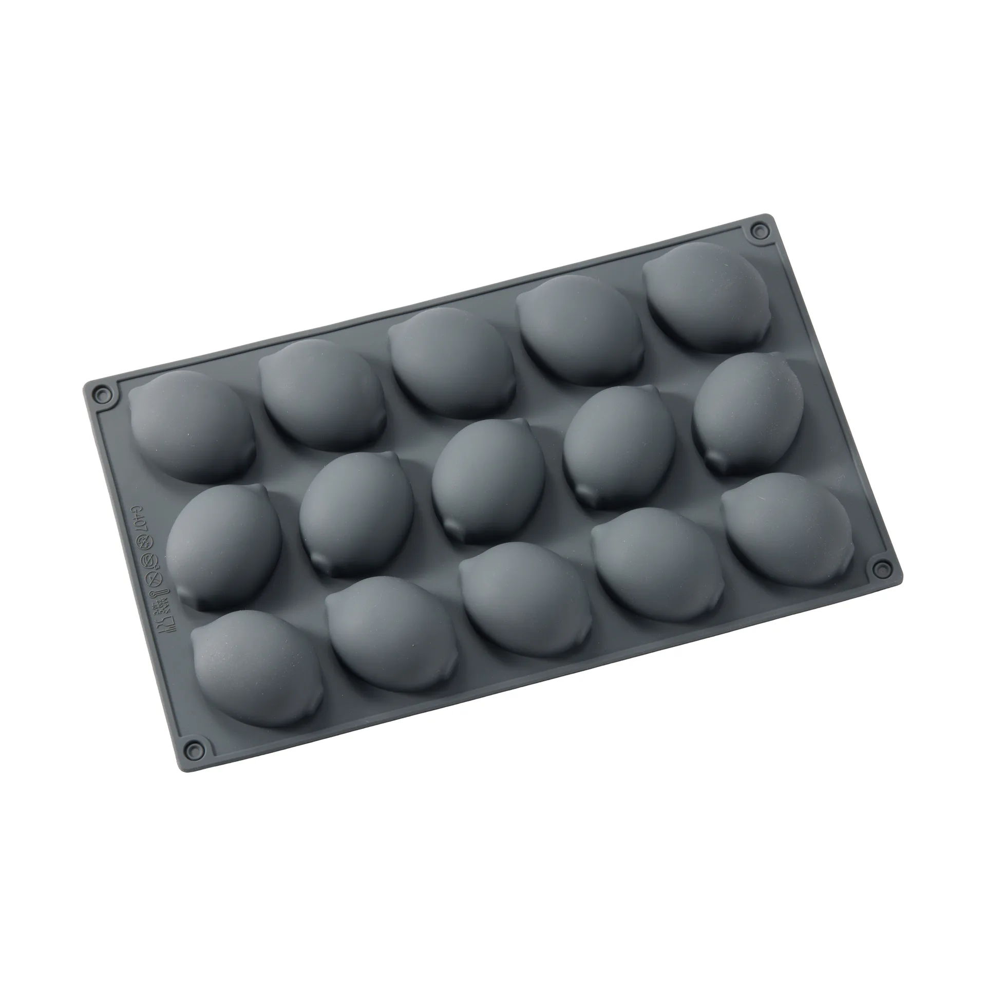 Beck baking tin, Grey, lemon, silicone, 15 pcs Dorre