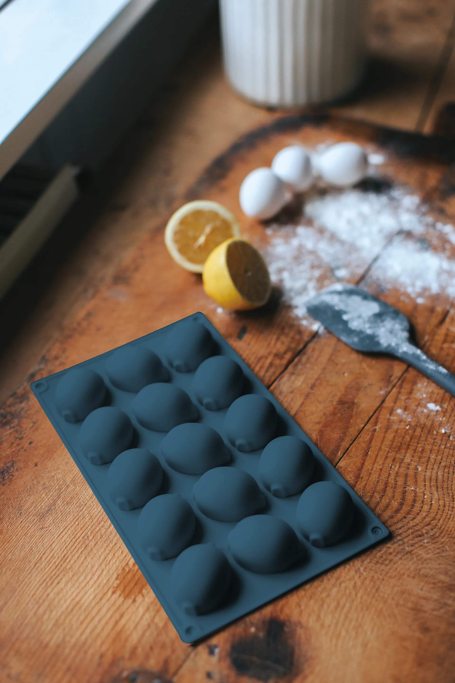 Beck baking tin, Grey, lemon, silicone, 15 pcs Dorre