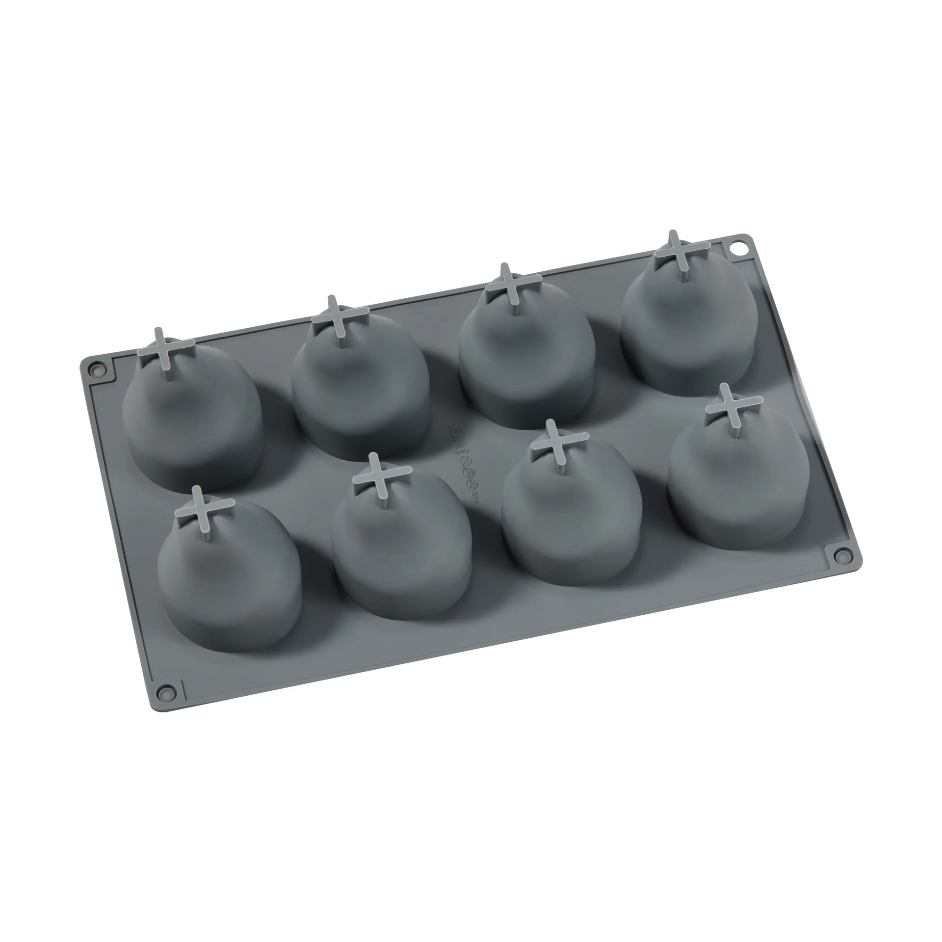 Beck baking tin, Grey, pear, silicone, 8 pcs Dorre