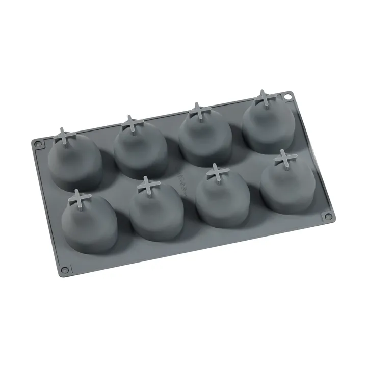 Beck baking tin - Grey, pear, silicone, 8 pcs - Dorre